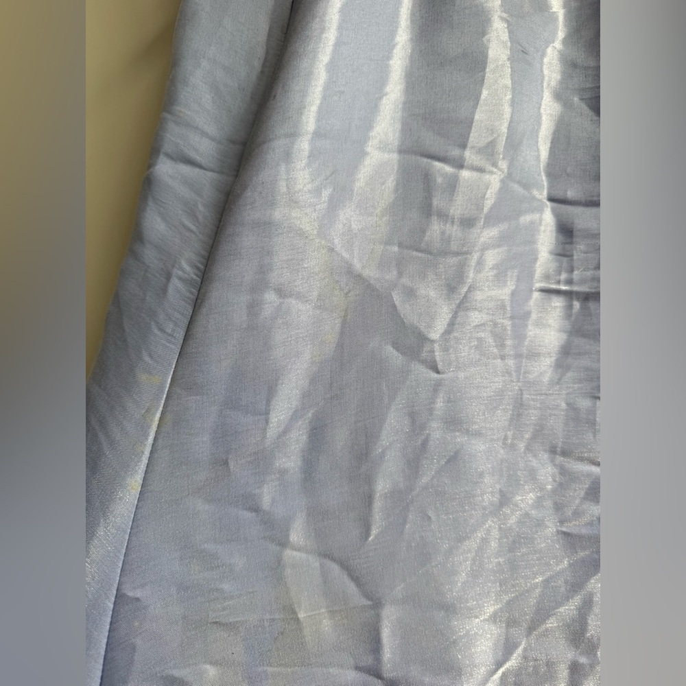 Vintage Scott McClintock Periwinkle Purple Sleeveless Satin Formal Prom Dress - Picture 13 of 13
